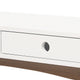 Writing Desk with 1 Drawer and 1 Compartment White and Brown BM242019