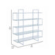 Bookcase with 5 Tempered Glass Shelves and Electroplated Frame Chrome By Casagear Home BM242029