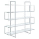 Cleo Bookcase | 5 Glass Shelves | Chrome Frame