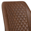 Leatherette Office Chair with Sloped Back and Diamond Stitching, Brown By Casagear Home