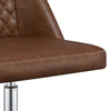 Leatherette Office Chair with Sloped Back and Diamond Stitching, Brown By Casagear Home