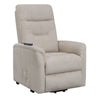 Fabric Power Lift Massage Chair with Tufted Stitched Accent, Beige
