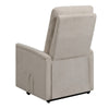 Fabric Power Lift Massage Chair with Tufted Stitched Accent Beige