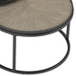 2 Piece Nesting Table with Elm Wood Top Gray By Casagear Home BM242065