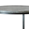 End Table with Textured Round Faux Marble Top, Gray By Casagear Home
