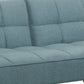 Tufted Stitching Fabric Sofa Bed with Splayed Legs Blue By Casagear Home BM242070