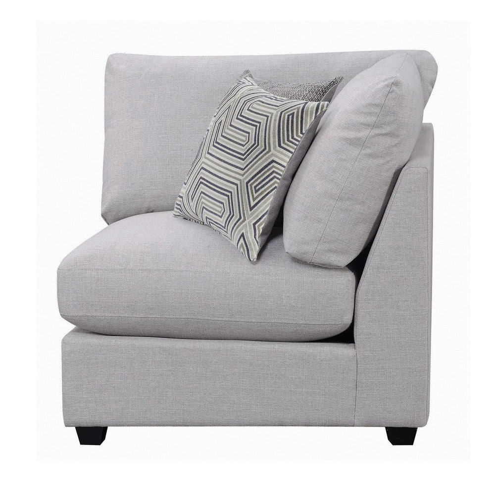 Kai Corner Seat | Cushioned | Tapered Legs | Gray