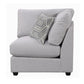 Corner with Cushioned Seating and Tapered Legs Gray By Casagear Home BM242076