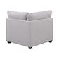 Corner with Cushioned Seating and Tapered Legs Gray By Casagear Home BM242076