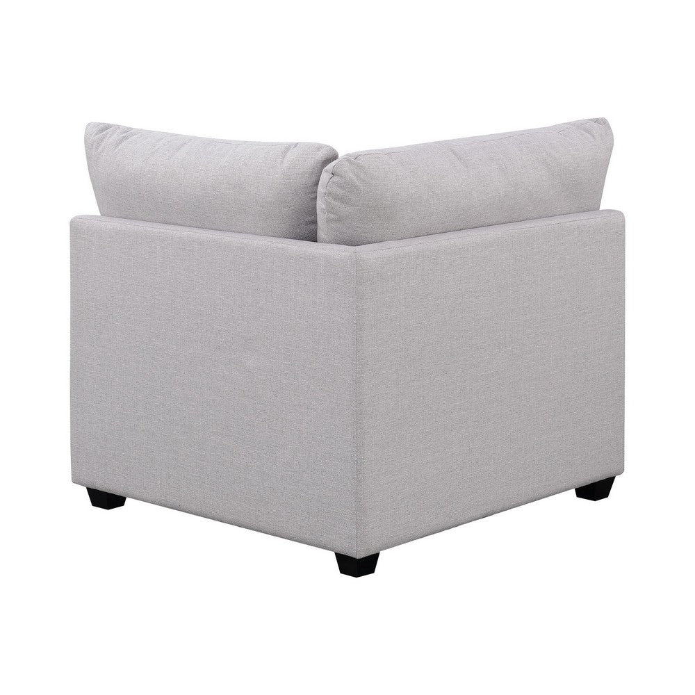 Kai Corner Seat | Cushioned | Tapered Legs | Gray