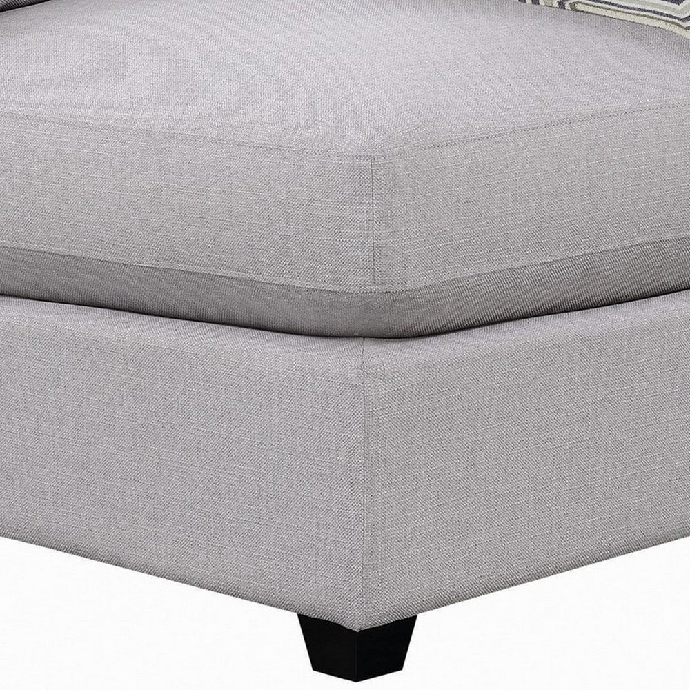 Kai Corner Seat | Cushioned | Tapered Legs | Gray
