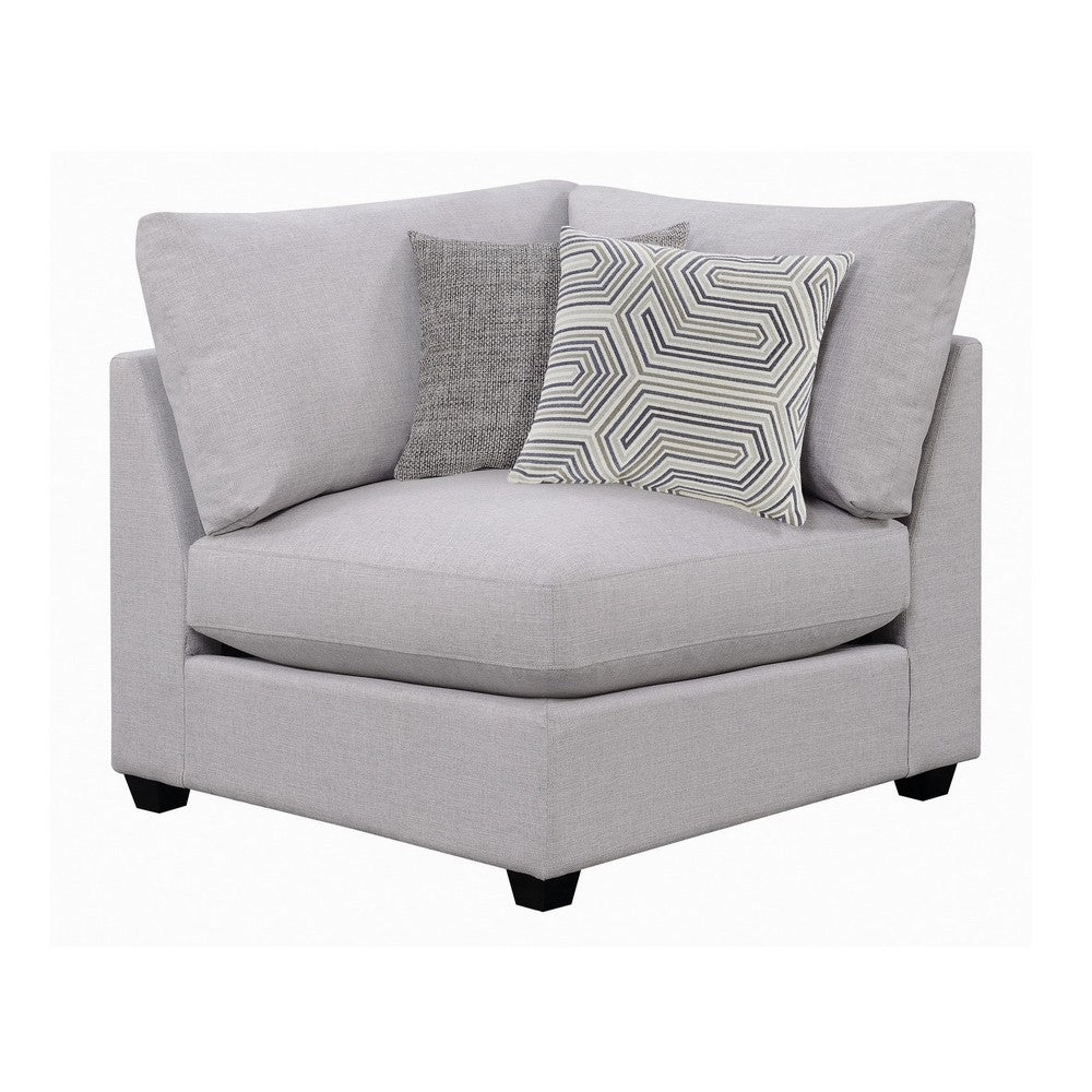 Kai Corner Seat | Cushioned | Tapered Legs | Gray