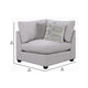 Kai Corner Seat | Cushioned | Tapered Legs | Gray
