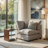 Kai Corner Seat | Cushioned | Tapered Legs | Gray