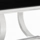 Dining Table with Glass Top and Trestle Base Black and Chrome BM242094
