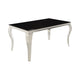 Milo Dining Table | Glass Top | Metal Legs | Black | Chrome