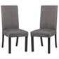 Dining Chair with Nailhead Trim and Fabric Seat, Set of 2, Gray By Casagear Home