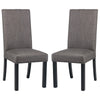 Dining Chair with Nailhead Trim and Fabric Seat, Set of 2, Gray By Casagear Home