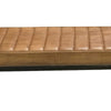 Bench with Tufted Leatherette Seat and Metal Legs Brown By Casagear Home BM242105