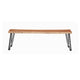 Wooden Dining Bench with Live Edge Details and Metal Legs Brown By Casagear Home BM242107