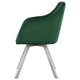 Metal Swivel Dining Chair with Channel Tufted Seat, Green