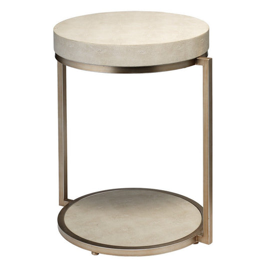 Sasha Side Table | Round Top | 18" | White | Gold