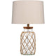 Ariel Table Lamp | Jute Glass Design | Clear | Brown