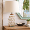 Ariel Table Lamp | Jute Glass Design | Clear | Brown
