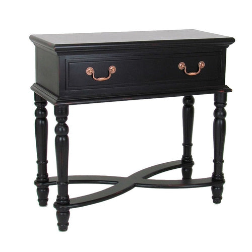 Luca Sideboard | 1 Drawer | Turned Legs | Black