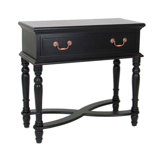Luca Sideboard | 1 Drawer | Turned Legs | Black
