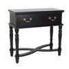 Wooden Sideboard with 1 Drawer and Turned Legs, Black By Casagear Home