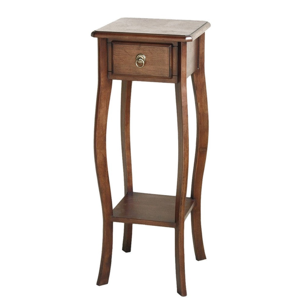 Luca Pedestal | 1 Drawer | Open Shelf | Brown