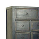 8 Drawer Chest with Metal Ring Pulls Antique Black By Casagear Home BM242224