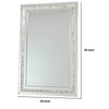 Beveled Mirror with Mother of Pearl Strip Accent Silver By Casagear Home BM242252