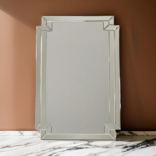 Mira Accent Mirror | Intersected Frame | 30 x 24 | Silver