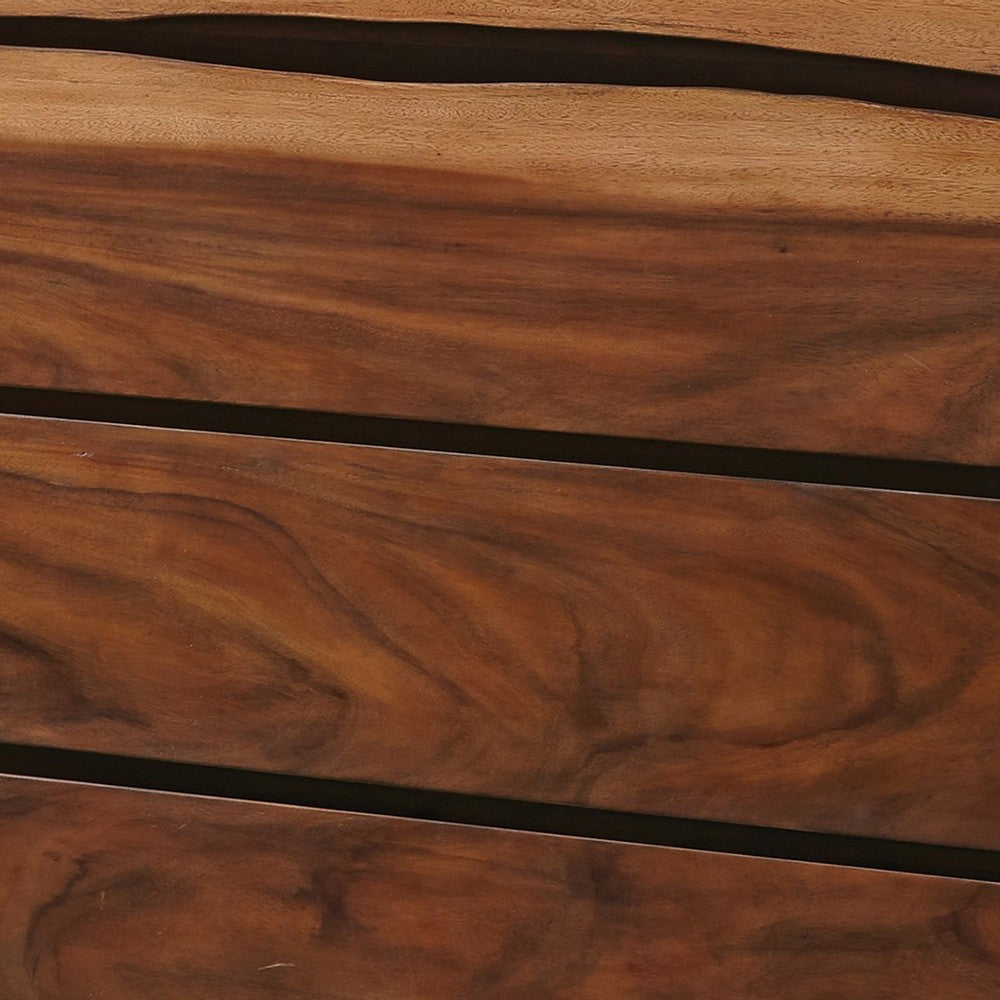 Arlo Tall Dresser Chest | 4 Drawer | Live Edge | Brown