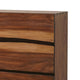 Wooden Chest with 4 Drawers and Live Edge Details Brown By Casagear Home BM242608