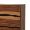 Wooden Chest with 4 Drawers and Live Edge Details Brown By Casagear Home BM242608