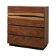 Arlo Tall Dresser Chest | 4 Drawer | Live Edge | Brown