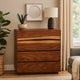 Arlo Tall Dresser Chest | 4 Drawer | Live Edge | Brown