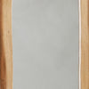 Floor Mirror with Wooden Frame and Live Edge Details Brown BM242609