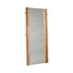 Floor Mirror with Wooden Frame and Live Edge Details, Brown