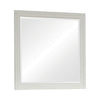 Wooden Mirror with Molded Trim Details White By Casagear Home BM242611