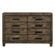 Axel Dresser | 8 Drawer | Wood Grain | Brown