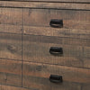 Wooden Dresser with 6 Drawers and Saw Hewn Texture Brown By Casagear Home BM242630