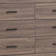6 Drawer Dresser with Metal Bar Pulls Brown By Casagear Home BM242647