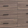 6 Drawer Dresser with Metal Bar Pulls Brown By Casagear Home BM242647