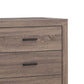 6 Drawer Dresser with Metal Bar Pulls Brown By Casagear Home BM242647