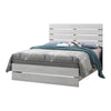 Queen Bed with Panel Headboard and Footboard, White