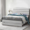 Queen Bed with Panel Headboard and Footboard, White